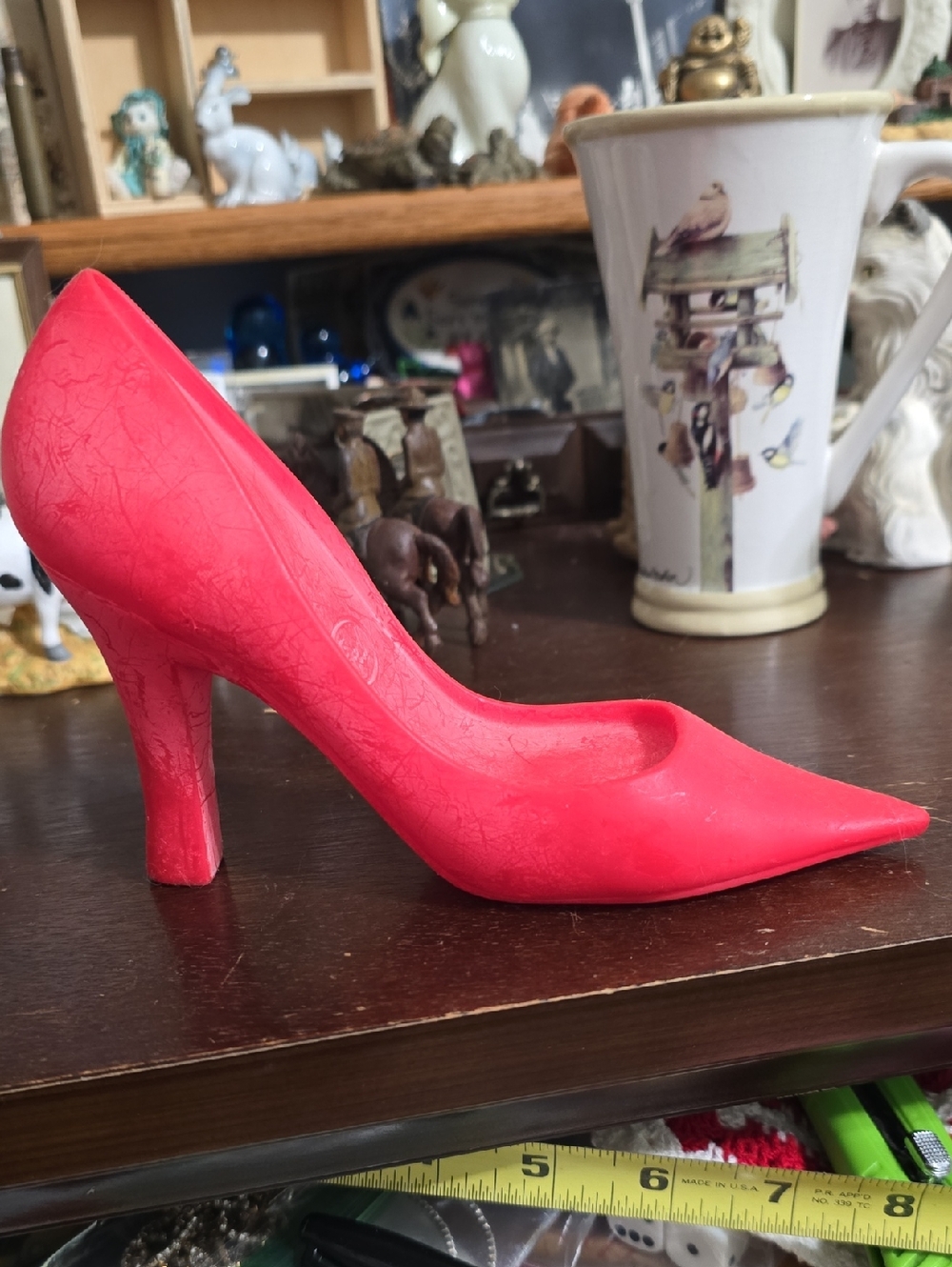 Red Women's Pointed High Heel Pump Door Stop